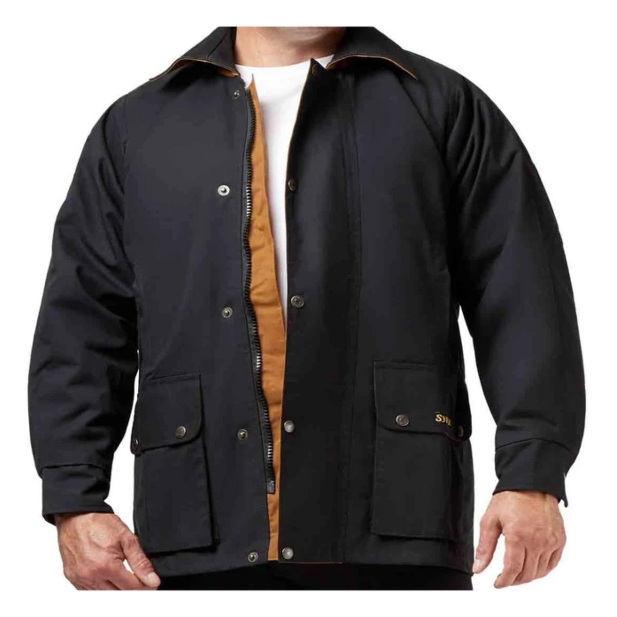 Men's Westport Black Deerskin Jacket - Brown Tan - Size 2XT