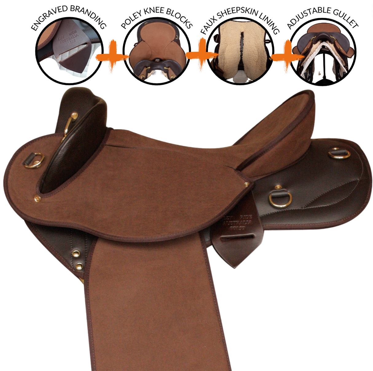 Ezy Ride Half Breed Saddle - Brown